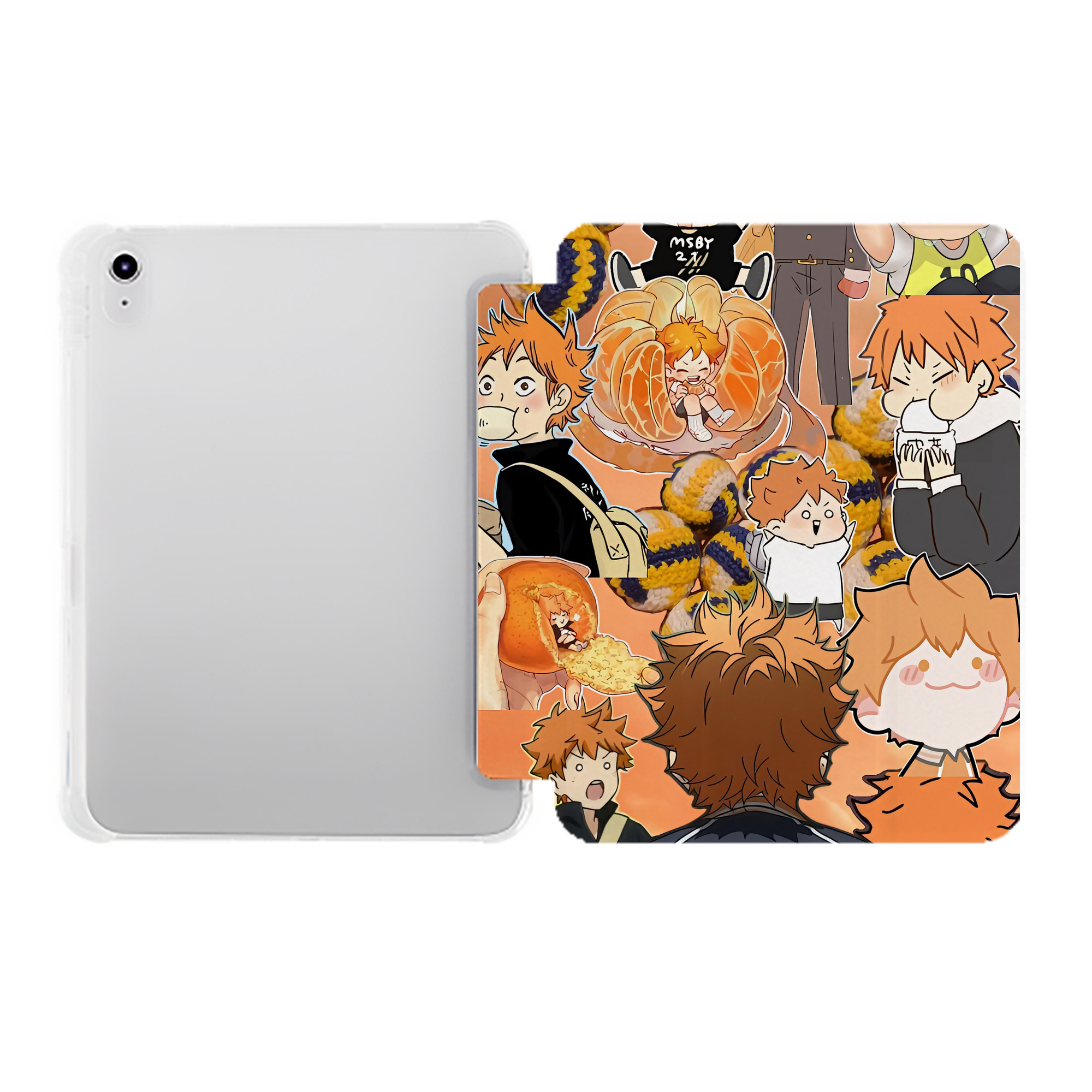 （画像用） ハイキュー!! Haikyu!! IPad ケース ペン収納付き 三つ折りスタンド PUレザー×シリコン 対応機種9.5/10.5/10.9インチ